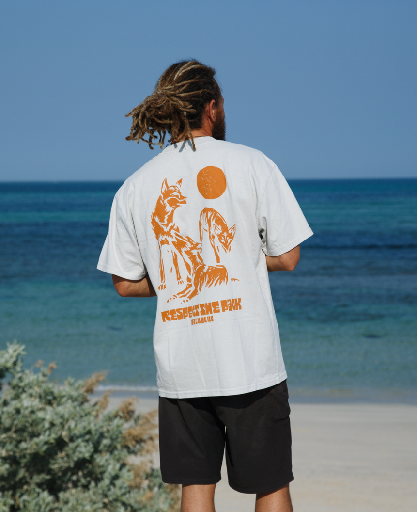 PROTECT THE DINGO - OVERSIZED TEE - FADED BONE