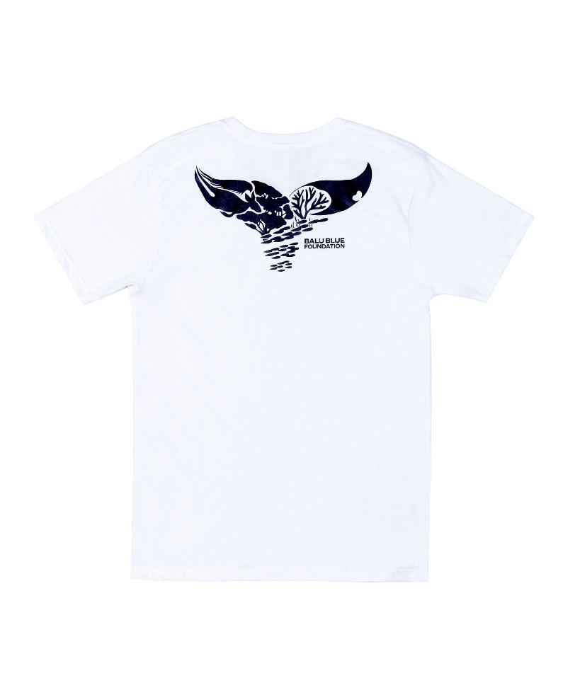 Balu Blue Organic Logo Tee - Natural
