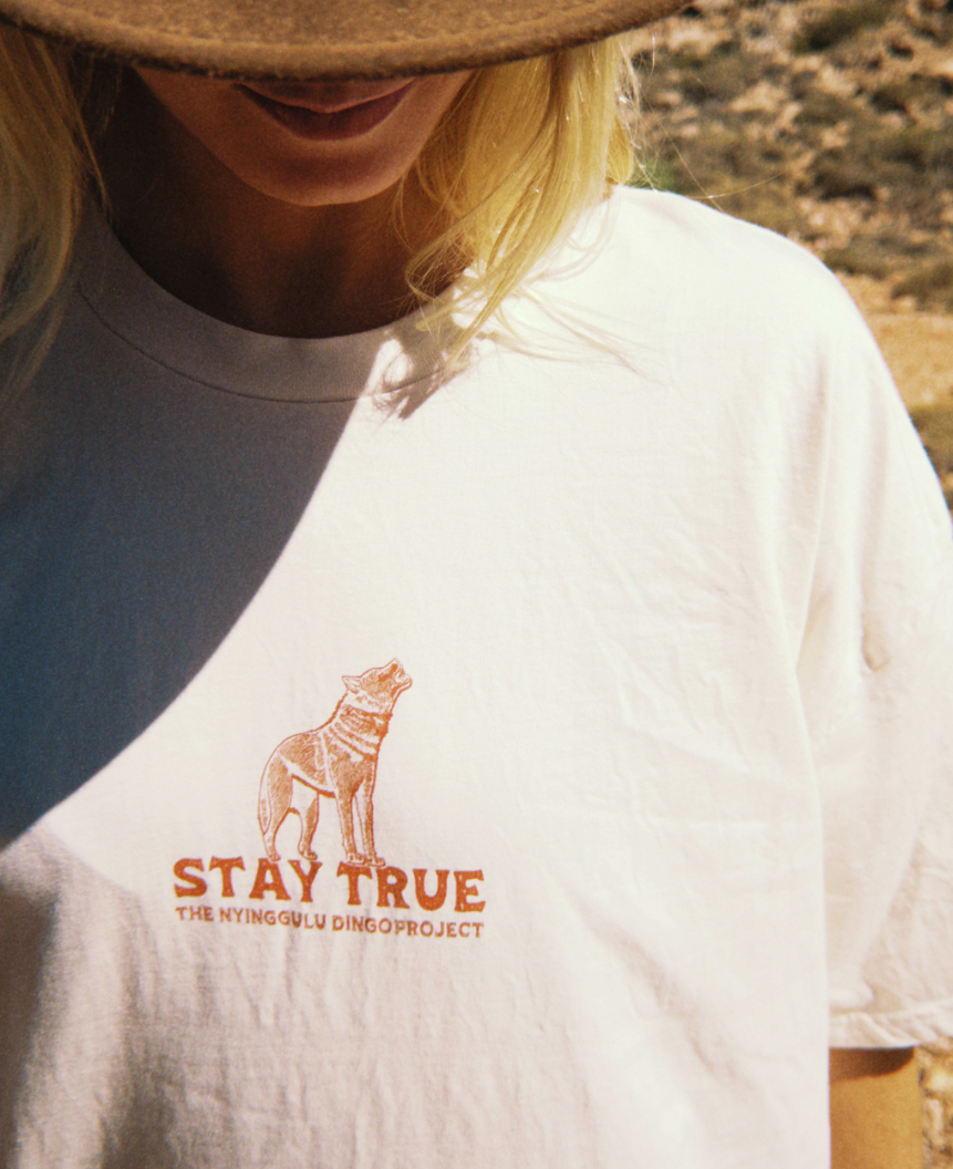 STAY TRUE - Guardians of the Cape Tee | Nyinggulu Dingo Project | ECRU